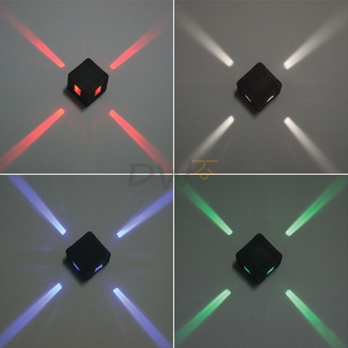 LED 파파사각 프리즘 (4color) 3W (방수등)