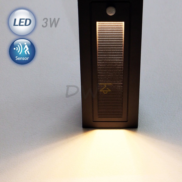 LED Q211 외부 센서 매입 벽등 3W